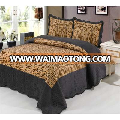 high quality print design chenillie velvet bedspread